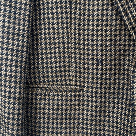 Peruvian Alpaca Herringbone Brown Tweed Sports Jacket Blazer Jeffrey Banks 44R - Picture 8 of 12